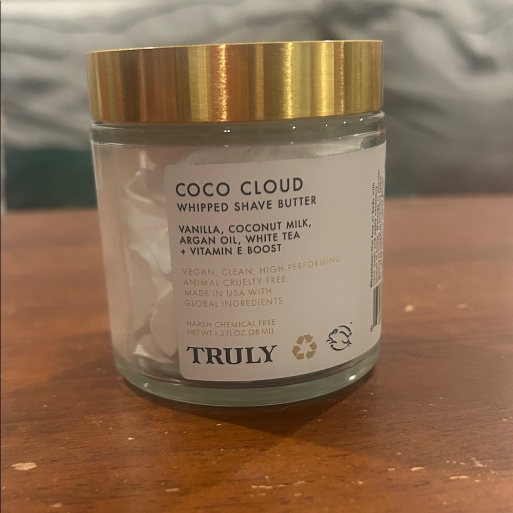 TRULY Coco Cloud Shave Butter with Gold Lid